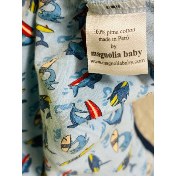 Surfing Shark Print Magnolia Baby Bubble 6 Months EUC - Picture 4 of 4